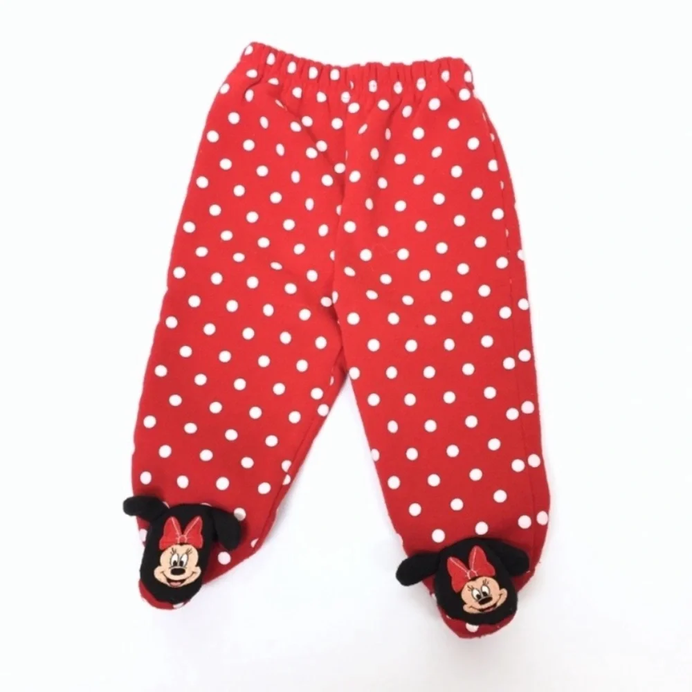 Vintage Disney Minnie Mouse polka dot footie pants size 6-9 months